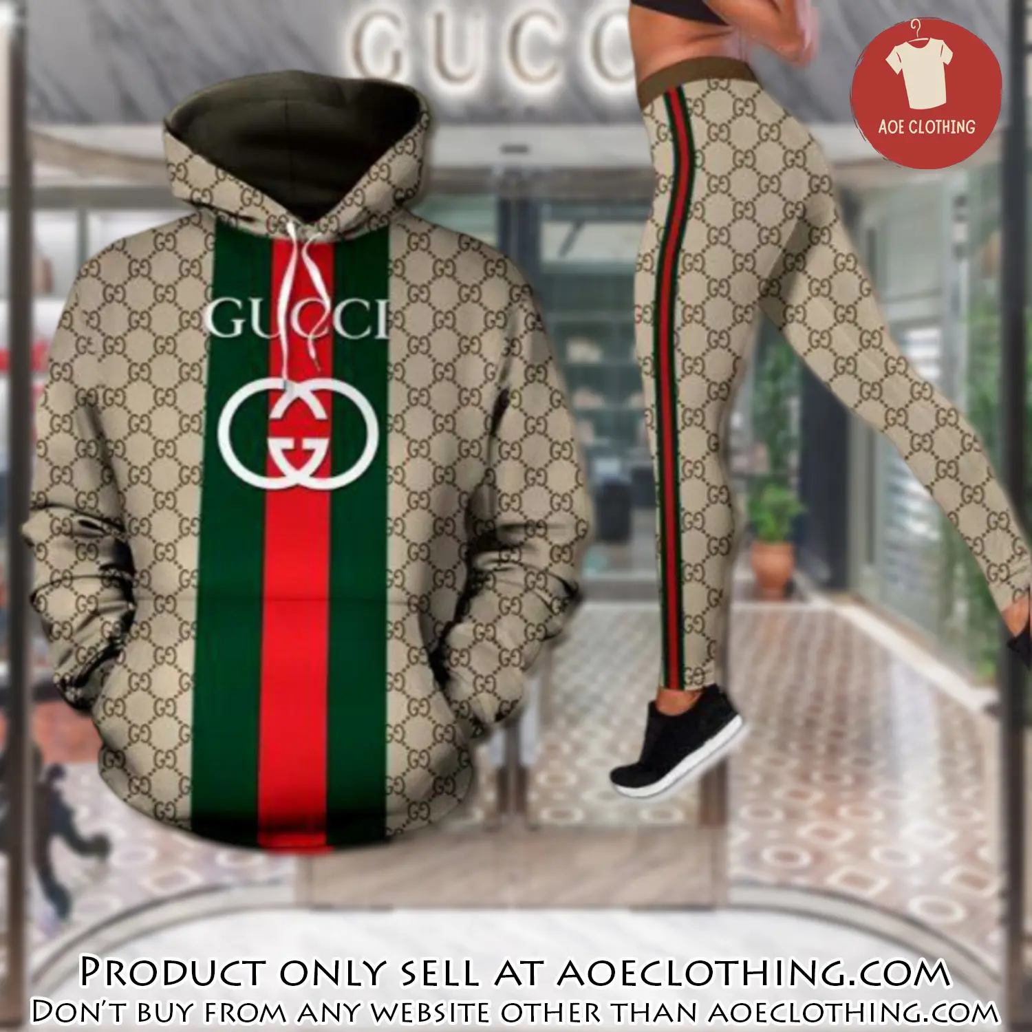 Gucci stripe hoodie legging set luxury for women juq aoe1422214